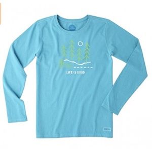 Life is Good Long Sleeve Women's Tee New with Tags